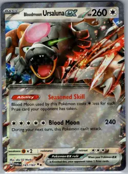 Bloodmoon Ursaluna ex 141/167 SV06: Twilight Masquerade - Pokemon Card - NM - Image 1