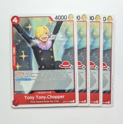 4 x Tony Chopper OP10-011 LD01 Learn Together Stamp #48 One Piece TCG Card NM - Image 1