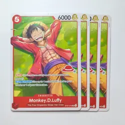 4 x Monkey.D.Luffy ST21-014 LD01 Learn Together Stamp #27 One Piece TCG Card NM - Image 1