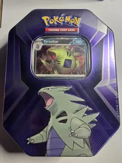 Pokemon TCG Tyranitar Triple Whammy Collector’s Tin Factory Sealed - Image 1