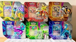 Pokemon TCG Paradox Destinies : 6 Unique Tins Bundle! {SEALED} - Image 1