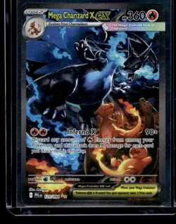 2025 Pokemon Phantasmal Flames English SIR MEGA CHARIZARD X EX #125/094 - Image 1