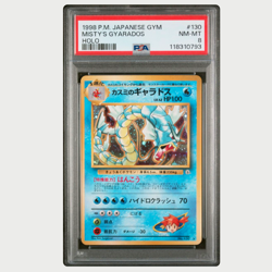 PSA 8 Pokemon Misty's Gyarados Holo Japanese Gym 1998 - Image 1