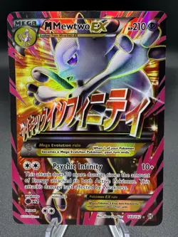 Pokemon TCG Mega Mewtwo EX 160/162 Full Art XY Breakthrough - HP/Damaged - Image 1
