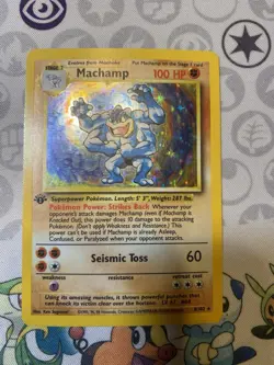 Pokemon Machamp 8/102 1st Edition Deck Exclusive MP - Image 1