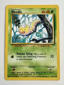 Beedrill 17/102 Kakuna Weedle Base Set Pokemon TCG WOTC NM+ - Image 2