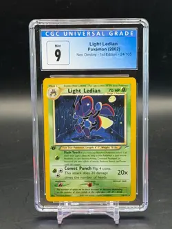 CGC 9 Mint Light Ledian Neo Destiny 1st Edition Pokemon 24/105 - Image 1