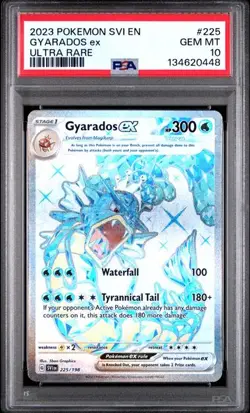 PSA 10 GEM MINT Gyarados ex Scarlet Violet Base Ultra Rare Holo Pokemon 225/198 - Image 1