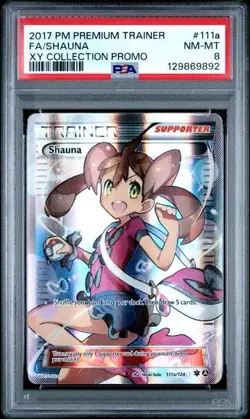 PSA 8 NM-MT Shauna XY Collection Promo Full Art Holo 2017 Pokemon 111a/124 - Image 1