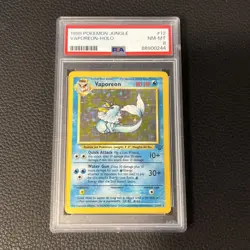 Pokemon TCG Vaporeon HOLO #12 Jungle UNLIMITED 1999 PSA 8 NM-MT ?? - Image 1