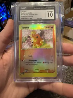 Pokemon - Torchic Reverse Holo 008 - Black Star Promos - Graded CGC 10 - Image 1