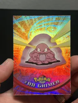 2000 Topps Pokemon TV #88 Grimer Rainbow Foil Series 2 LP - Image 1