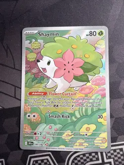 Pokemon TCG Shaymin Holo Card Illustration Rare, 185/182, Destined Rivals Series - Image 1