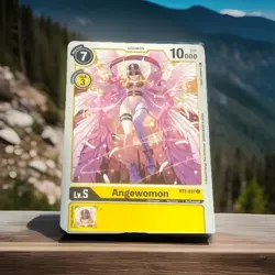 Angewomon BT2-037 Yellow Digimon Card CCG Bonus LadyDevimon - Image 1