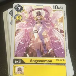 Angewomon BT2-037 Yellow Digimon Card CCG Bonus LadyDevimon - Image 2