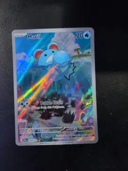Pokemon TCG Marill Illustration Rare Holo Card 204/193 Paldea Evolved NM - Image 1