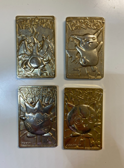 1999 Burger King Pokemon 23K Gold Plated Metal Cards Lot of 4 - Image 1