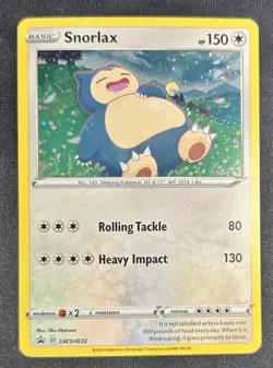 Snorlax SWSH032 Black Star Promo 2020 COSMOS SWIRL 🌀 NM Pokemon Card TCG - Image 1