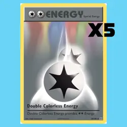 5x Double Colorless Energy Pokemon Cards 2016 XY Evolutions Near Mint/Pack Fresh - Image 1