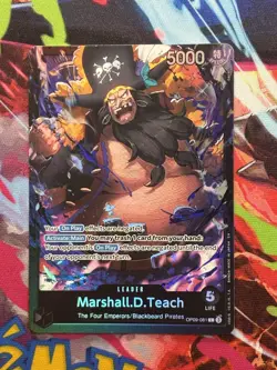 OP09-081 Marshall.D.Teach : Leader English One Piece TCG Card : ST27 - Image 1