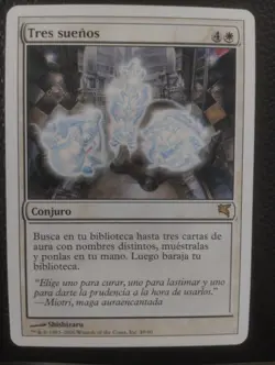 MTG Three Dreams (Tres suenos) Spanish MP VERY RARE Salvat-Hachatte 2006 WOTC - Image 1