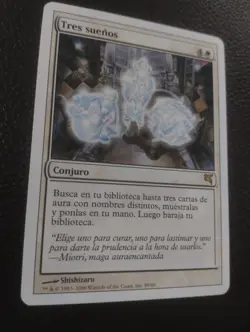 MTG Three Dreams (Tres suenos) Spanish MP VERY RARE Salvat-Hachatte 2006 WOTC - Image 3