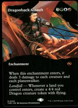 1x Dragonback Assault (Borderless) - Tarkir: Dragonstorm - NM - MTG - Image 1