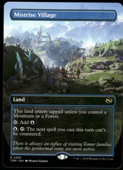 1x Mistrise Village (Borderless) - Tarkir: Dragonstorm - NM - MTG - Image 1