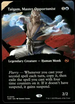 1x Taigam, Master Opportunist (Borderless) - Tarkir: Dragonstorm - Image 1