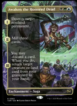 1x Awaken the Honored Dead (Borderless) - Tarkir: Dragonstorm - NM - MTG - Image 1
