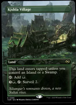 1x Kishla Village (Borderless) - Tarkir: Dragonstorm - NM - MTG - Image 1