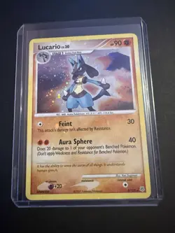 Pokemon TCG Lucario Holo Rare Card 6/130 Diamond and Pearl 2007 LP - Image 1