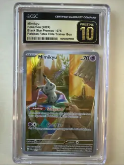Pokemon 2024 Mimikyu #075 Promo Paldean Fates Elite Trainer Box CGC 10 PRISTINE - Image 1