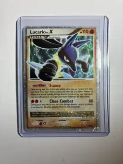 Pokemon TCG Lucario LV.X DP Black Star Promotional DP12 Holo Promo - Image 1