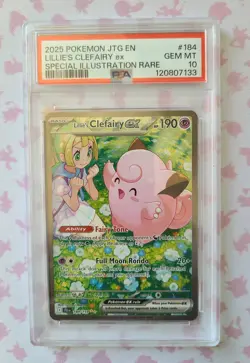 Pokemon 2025 Lillies Clefairy ex 184/159 SIR Journey Together GEM MINT PSA 10 - Image 1