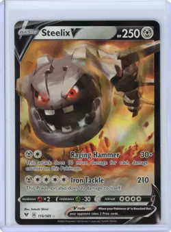 Steelix V 115/185 Full Art Holo Ultra Rare -2020 SWSH: Vivid Voltage| Pokemon - Image 1