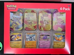Pokemon 151 Mini Tins 4 Pack + 4 Promos Sam's Club Exclusive - Image 1
