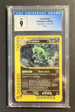 Pokemon Tyranitar Expedition Holo Rare 29/165 CGC 9 Mint - Image 1