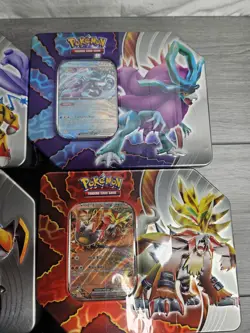 5 Pokemon TCG Tin New Sealed Paradox Destinies Walking Wake Gouging Fire - Image 3