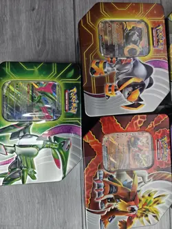 5 Pokemon TCG Tin New Sealed Paradox Destinies Walking Wake Gouging Fire - Image 4