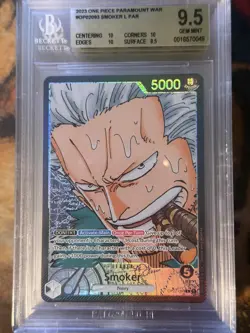 2023 Smoker Alt Art Leader Paramount War OP02-093 One Piece Card BGS 9.5 - Image 1