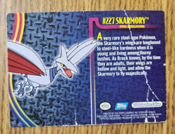 Skarmory Topps TV Animation Edition Pokemon Card 227 - Damaged - Image 2