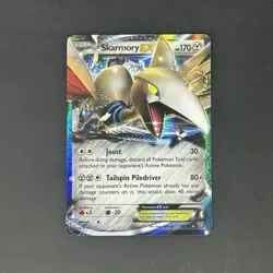 Skarmory EX 80/146 XY Base Set Holo Holographic Rare Pokemon Card MP - Image 1