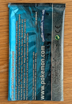 Generations~ Booster (No Cards) Pack Wrappers ~ Blastoise Artwork!! - Image 2