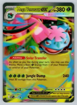 Pokemon TCG - Mega Venusaur ex MEP 013 - Black Star Promo JUMBO LENTICULAR CARD - Image 1