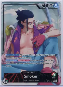 Smoker OP10-001 Alternate Alt Art Leader Parallel One Piece Card Game TCG NM Eng - Image 1