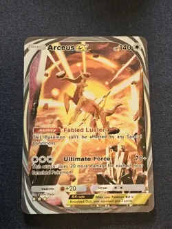 Arceus ex 95/96 Pokemon TCG Pocket Custom Glossy Non-holo Fanart Card - Image 1