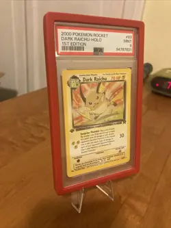 Pokemon Dark Raichu Holo Card 83/82 1st Edition PSA 9 Mint - Image 3