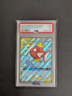 Pokemon Card PSA 5 Gem Mint Magikarp & Wailord GX 161/181 Team Up - Image 1