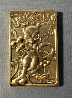 Vintage 1999 Burger King Mewtwo Pokemon 23K Gold Plated Card inside Plastic Case - Image 3
